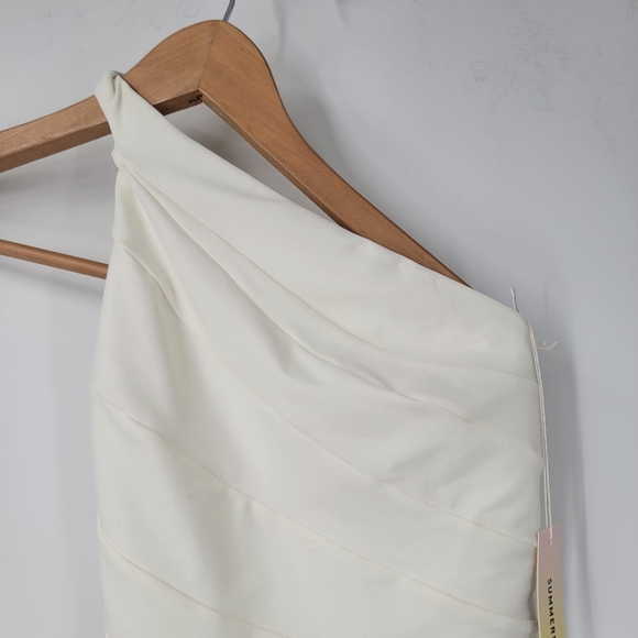 Summersalt Sidestroke One Piece Swimsuit Women's Size 0 White Ruched Minimalist - Picture 12 of 16